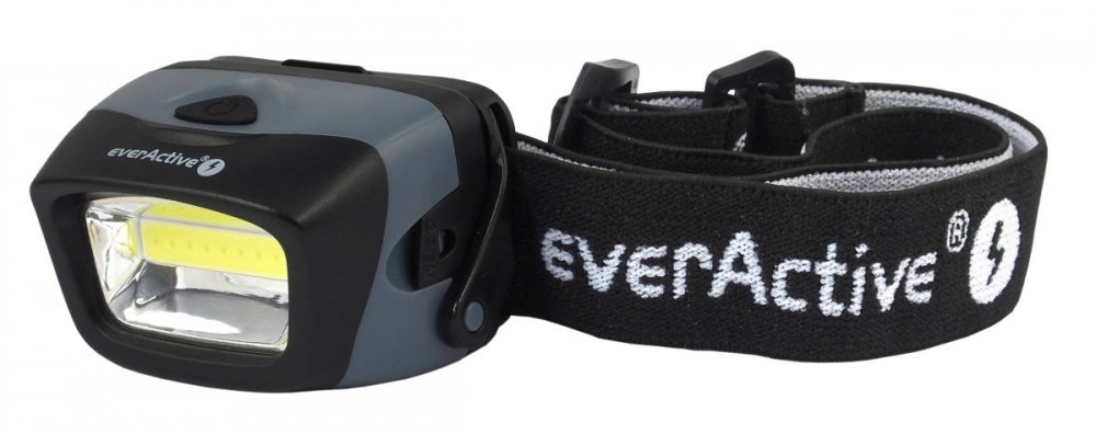 everActive HL-150 COB LED Head Torch 3 W Powerful 150 Lumen Beam Wide and Uniform