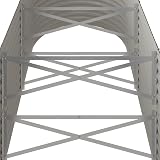 vidaXL Garden Raised Bed Flower Stand Galvanised Steel 224x40x36 cm Brown view 4