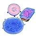 Silicone Stretch Lids 6-Pack Of Various Sizes, Oenbopo Silicone Bowl Lids Food Saver Covers Wrap Bowl Pot Cup Lid- BPA Free, Dishwasher, Microwave, Oven and Freezer Safe