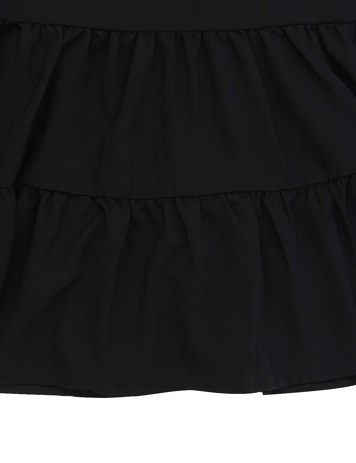 BMJL Women\'s Casual Button Down Shirt V Neck T Shirt Work Blouse Plus Size Tunic Tops(M,Black)