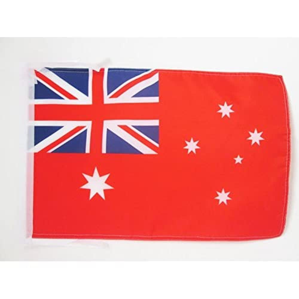 AZ FLAG - Australia Red Ensign Flag - 18'' x 12'' - 100% Polyester australian Small Banner with Two Cords - Fade Resistant - Vivid Colors - 18x12 in - 45x30 Cm — image 1