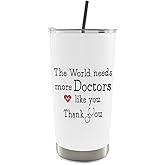 QASHWEY Doctor Gifts Coffee Tumbler 20 oz, Doctor Travel Tumbler Coffee Mug Gifts for Doctors Women Men, DoctorGifts for Women Men, More Doctors Like You Stainless Steel Tumblers with Straw and Lid