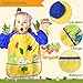 INNOCHEER Kids Gardening Tools, Kids Gardening Set with STEM Learning Guide, Kids Watering Can, Washable Apron, Gloves, Shovel, Rake, Fork and Garden Tote Bag-Children Gardening All in One Kit