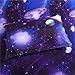 Ammybeddings 4 PCs Cool Starry Sky Comforter Cover Set Twin Size 3D Charming Galaxy Bedding For Kids 1 Blue Duvet Cover 2 Pillow Shams and 1 Flat Sheet Soft Stylish Home Decor Duvet Cover Set