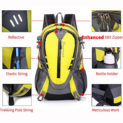 Daxvens Day Hiking Backpack Chest Waist Strap Small Lightweight Daypack