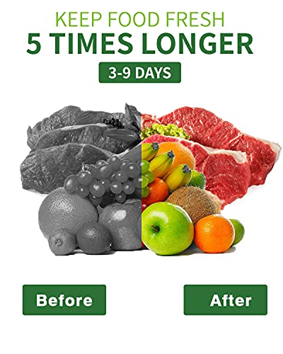 GAFICHEF Vacuum Sealer Bags Food Storage Rolls 2 Pack 8 inch x 50 feet and 11 inch x 50 feet Food Storage Rolls for Food Saver BPA Free Heavy Duty Commercial Grade Sous Vide Bags.