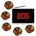 SINGCALL Wireless Calling System, Paging System, for Cafe, Coffee Shop, Restaurant, Office, Small Display Big Screen, Pack of 1 Display 5 Bells