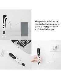 PACKGOUT 3D Bolígrafo de dibujo DIY Kit de impresión 3D con pantalla LCD PLA Filamento Recambios para adultos, niños, niñas, versión 2018