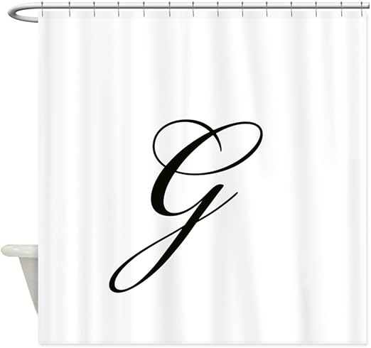 Amazon Com Cafepress Bickham Script Monogram G Shower Curtain