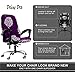 Deisy Dee Computer Office Chair Covers for Stretch Universal Rotating Chair Desk Chairs ONLY Chair Covers (Purple Tree, Medium)