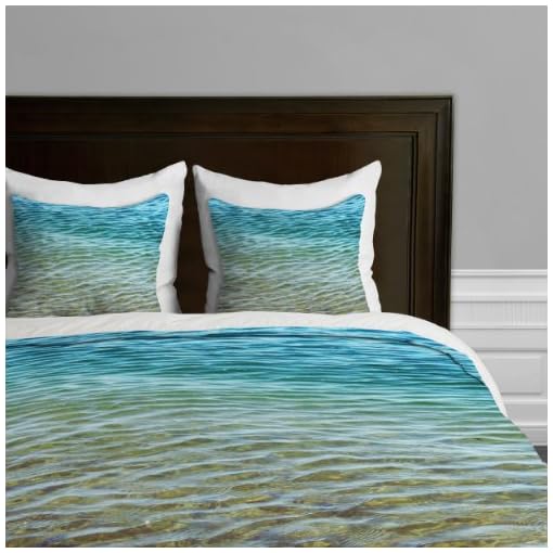 Deny Designs Shannon Clark Ombre Sea Duvet Cover, Queen, Ocean