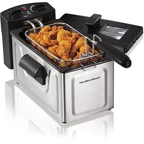 Click Here to See More Images New-2 Liter Deep Fryer Stainless Steel Electric Basket Cooker Kitchen Countertop