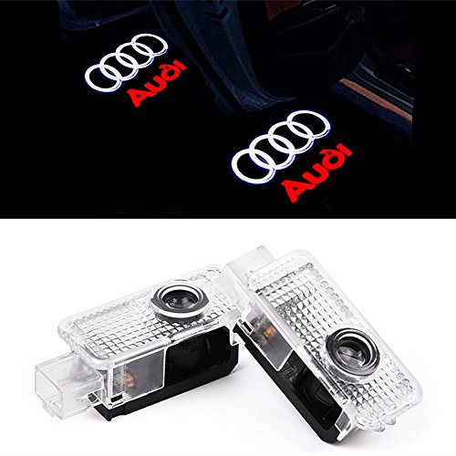 WFB Audi A1 A3 A4 A5 A6 A7 A8 Q3 Q5 Q7 R8 RS4 RS5 RS6 RS7 S3 S4 S5 S6 S7 S8 SQ5 TT TTS Car Door Projector Welcome Courtesy Shadow Logo Light 2Pcs