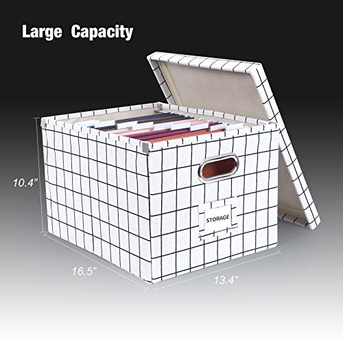 Upgraded Collapsible Hanging File Storage Boxes with Smooth Sliding