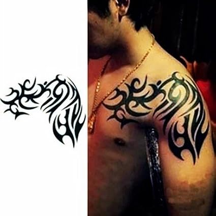 Hombres Tribal Tattoo Azul Oscuro Temporär Brazo Brazo Tatuaje