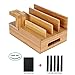Bamboo Desktop Charger Station Coeuspow Wood Multi-Device Charging Station Handmade & Eco-Friendly Dock Compatible for Apple Watch iPhone iPad Smartphone and Tablets，Handmade & Eco-Friendly