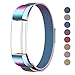 SWEES Metal Bands Compatible Fitbit Alta & Fitbit Alta HR, Milanese Loop Stainless Steel Metal Replacement Accessories Small Large for Women Men, Silver, Black, Rose Gold, Colorful, Champagne
