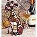 Deco Flair Dog Figurine Metal Wine Bottle Holder