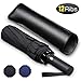 Bodyguard 12 Ribs Windproof Travel Umbrella with Teflon Canopy, Lengthened Handle with Auto Open Close Button, Compact Protection from Rain, Free Upscale Leather Cover