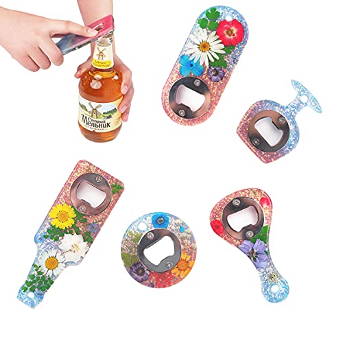 Beer Bottle Opener Resin Molds Kit, Beer Cap Opener Silicone Keychain Mold for Epoxy Resin Jewelry Casting Mold Wine Corkscrew Beer Spanner DIY Craft Making Handcraft Handmade Gift Bar Pub Home Decor