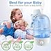 GENIANI Ultrasonic Cool Mist Aroma Humidifier with NIGHTLIGHT and Essential Oil Set - Best Aromatherapy Humidifiers for Bedroom, Living Room, Office and House | Quiet Operation, Safe for Baby - 2,4L
