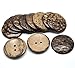 PEPPERLONELY Brand 20PC Brown Coconut Shell 2 Holes Sewing Buttons Scrapbooking 44mm(1-3/4 Inch)