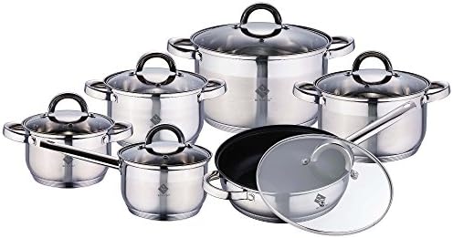 Renberg Alexander Cookware Set with Lid, 30 x 30 x 30 cm, Silver