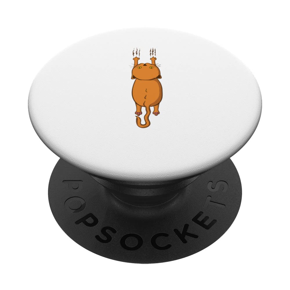 cute Cat hangs on Design PopSockets Swappable PopGrip