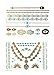 Metallic Temporary Tattoo Flash & Body Art Tattoo Jewelry, 10 Large Sheets = Over 120 Tattoo Designs, By Zakka Republic