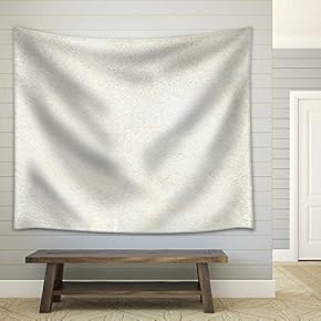 White Wall Texture Grunge Background Delicate Scratches - Fabric Wall Tapestry Home Decor - 51x60 inches