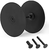 GuoluvSoo Door Knob Hole Cover Plate, 2-5/8" Stainless Steel, Black | Premium Solid Build, Includes Mounting Screws, Enhances Security &amp; Privacy, Upgrades Entry Door Aesthetic Appeal