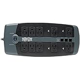 Tripp Lite TLP1008TEL 10-Outlet Surge Protector with Telephone Protection (Without Coaxial Protection)
