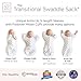 SwaddleDesigns Transitional Swaddle Sack, Arms Up Half-Length Sleeves & Mitten Cuffs, Swaddle for Newborn Transition to Baby Sleep Sack Wearable Blanket, Medium, 3-6 month, 14-21 lb, Tiny Hedgehogs