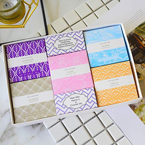 Spa Luxetique Natural Solid Shampoo Bar Soap Bar Gift Set, Layer Bubble