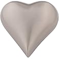 Brushed Pewter Heart Keepsake Cremation Urn for Ashes, Brass, Silver Urn, Keepsake Sized Cremation Urn, 3 Inches Wide