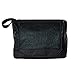 The Fine Living Portable Latex Mesh Shower Caddy Tote Bag, Gym Shower Caddy Hanging Organizer with Metal Hook, Dorm Room Essentials, Travel Toiletries, Camping RV Essentials, Black 12”x3”x8”