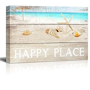 Marine Theme Canvas Wall Art - Beautiful Beach - Giclee Print Modern Wall Art | Stretched Gallery Wrap Ready to Hang Home Decoration - 12x18 inches