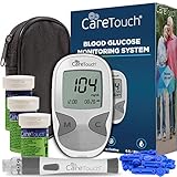 Care Touch Diabetes Blood Sugar Kit - Care Touch Blood Glucose Meter, 150 Blood Test Strips, 1 Lancing Device, 30 Gauge Lancets - with Carrying Case