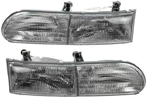 BUYRVLIGHTS Safari Serengeti 1999-2001 RV Motorhome Pair (Left & Right) Replacement Headlights Head Lights Front Lamps
