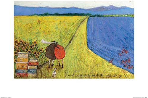 The Art Group I Would Walk To The End Of The World With You Sam Toft Art Print, Paper, Multi-Colour, 60 x 80 x 1.3 cm