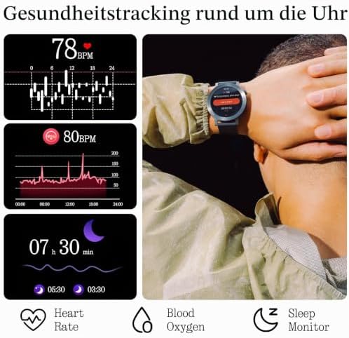 CMF Watch 3 Pro – Smartwatch 1,43" AMOLED, 13 Tage Akku, Dual-GPS, Bluetooth-Anrufe mit KI-Rauschunterdrückung, Herzfrequenz & Schlaftracking – Dunkelgrau