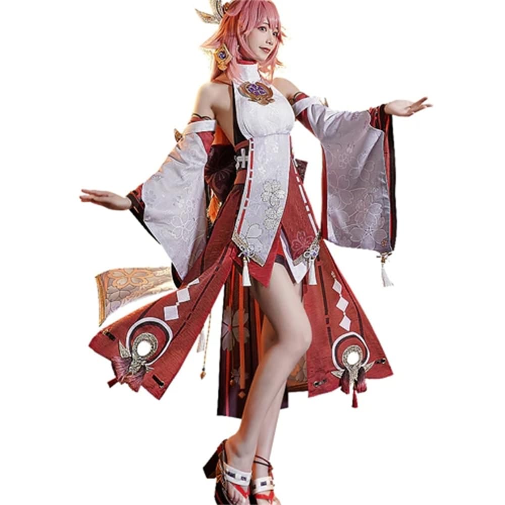 KIRA KIRA Yae Miko Cosplay Doki-SR Game Genshin Yae Miko Cosplay Costume Halloween Party Costume Outfits