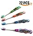 Premium Dental Oral Hygiene Soft Bristle Toothbrush, Assorted Color, Individual Wrapped - Box of 72 Pcs | CE Certified (ISO 9001) (Children)