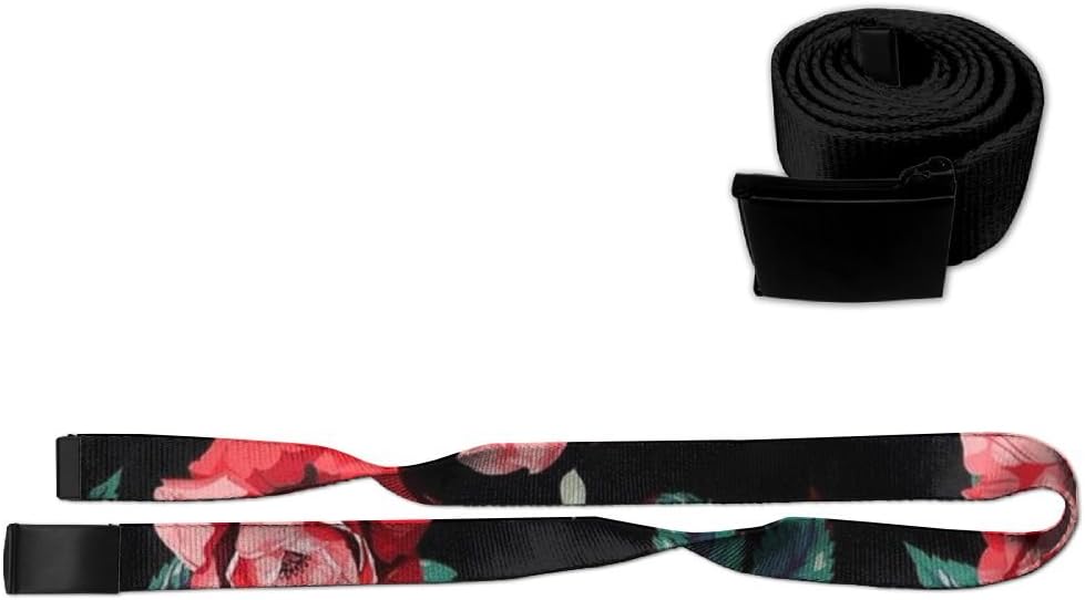 Art Flower Printing Of 3D Graphics Of Adjustable Waistband Metal Buckle Outdoor Leisure Belt