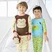 SkipHop Zoo Little Kid and Toddler Pajama Set, Marshall Monkey, 4T