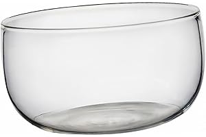 VALICLUD Heatproof Transparent Glass Salad Bowl Large Capacity High Borosilicate Glass for Fruits Dessert