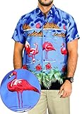 Cool Pattern Flamingo Leafy Aloha Honolulu Beach Inspiring Mens Attire Shirt