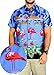 Cool Pattern Flamingo Leafy Aloha Honolulu Beach Inspiring Mens Attire Shirt
