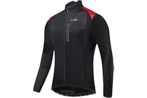 Santic Men's Cycling Bike Winter Jackets Windproof Fleece Thermal Warm UP Running Bike Bicycle Jacket Breathable Windbreaker