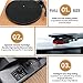 LP&No.1 Retro Record Player Supporting Vinyl to MP3 Recording, 3-Speed Belt Drive Turntable with Built-in Stereo Speakers and RCA Output, Yellow Wood Finishthumb 3